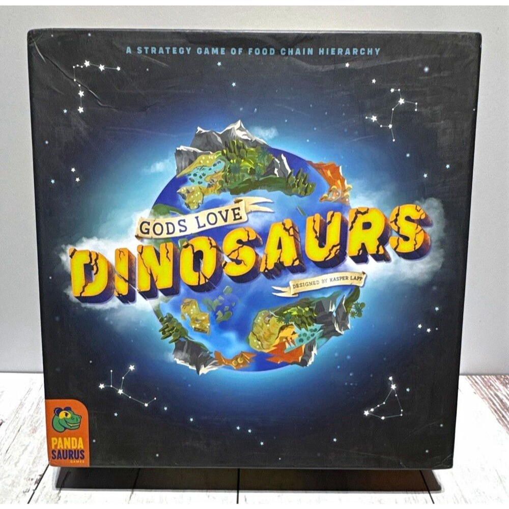 Pandasaurus Games Gods Love Dinosaurs Strategy Board Game 2P Ages 10+ Complete